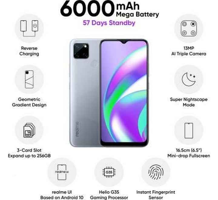 Realme C12 Power Silver 32 GB 3 GB RAM (REALME C12 SILVER)